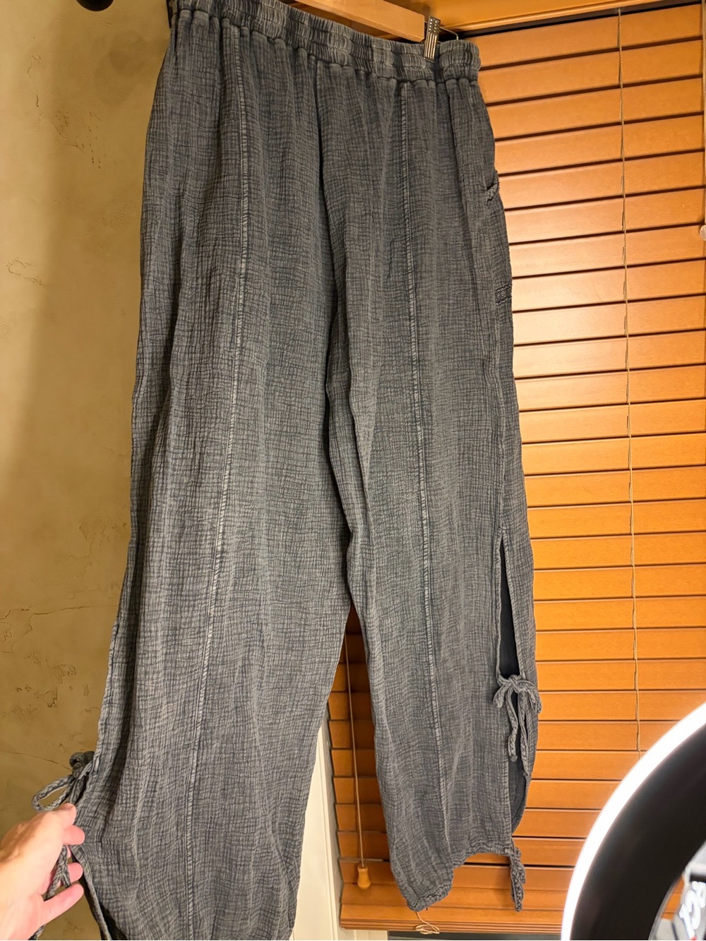 NWT Relaxed Grey Women’s Cotton Tie Lounge Pants